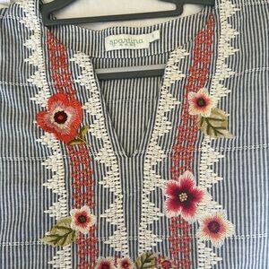 Spartina size small dress/cover-up. Embroidered